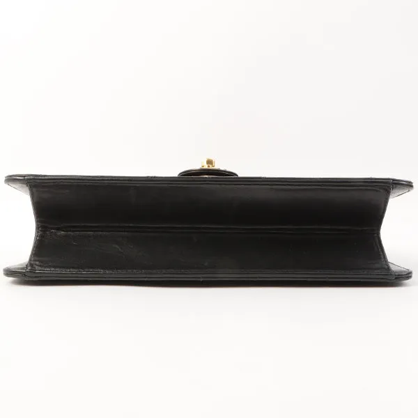 Chanel Around 2002 Made Turn-Lock Chain Bag Black