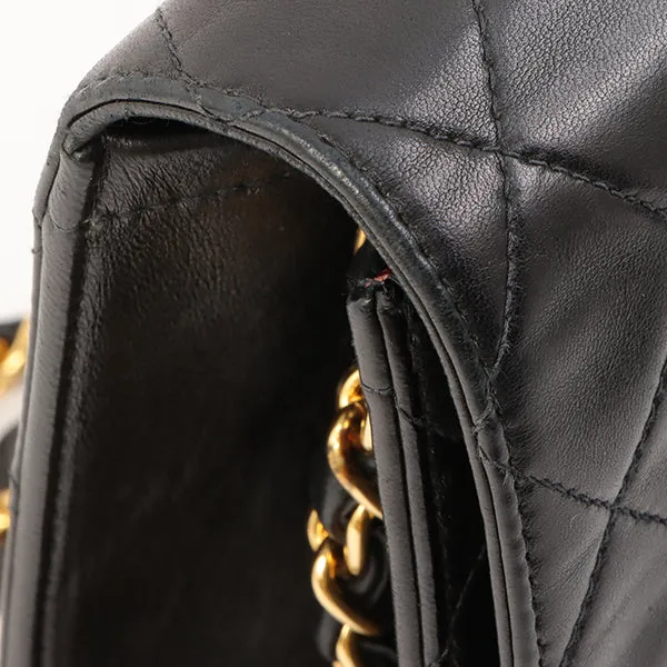 Chanel Around 2002 Made Turn-Lock Chain Bag Black