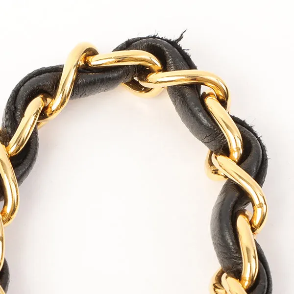 Chanel Around 2002 Made Turn-Lock Chain Bag Black