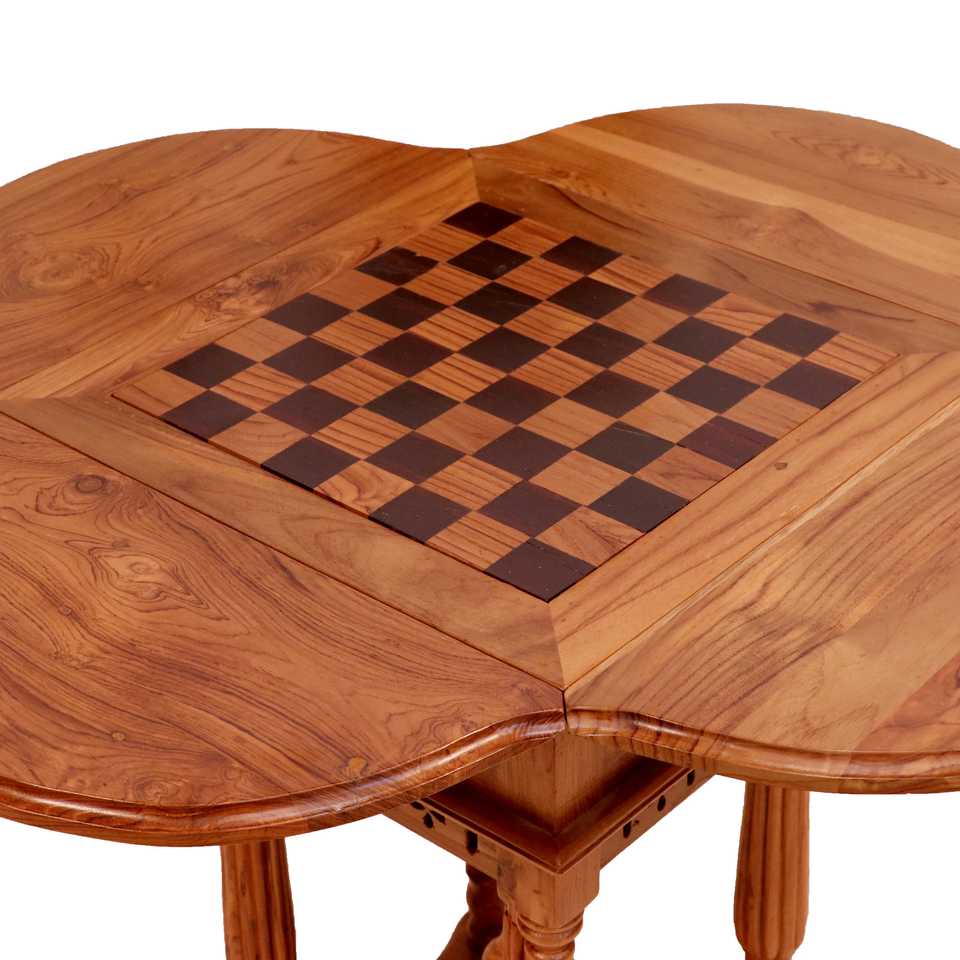 Charming Chess Style Handmade Wooden End Table for Home