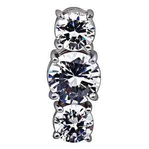 Charming Flower Style Cubic Zirconia Gemstone 925 Silver Pendant - Elegant Jewelry