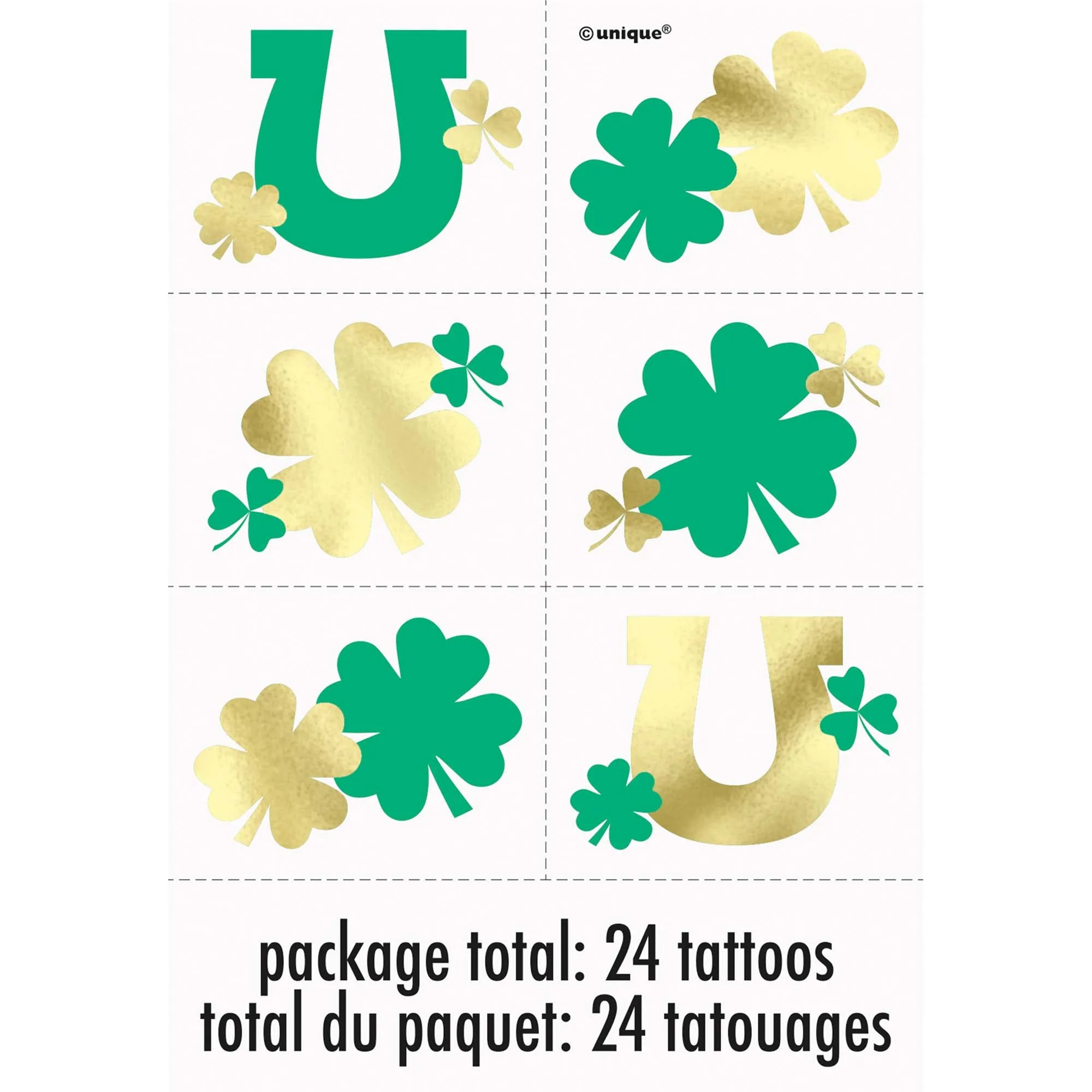 Charming Shamrock Tattoos, 24 Count