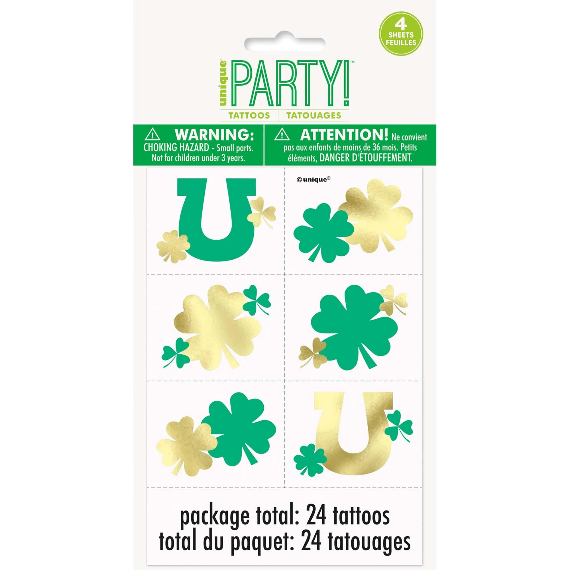 Charming Shamrock Tattoos, 24 Count