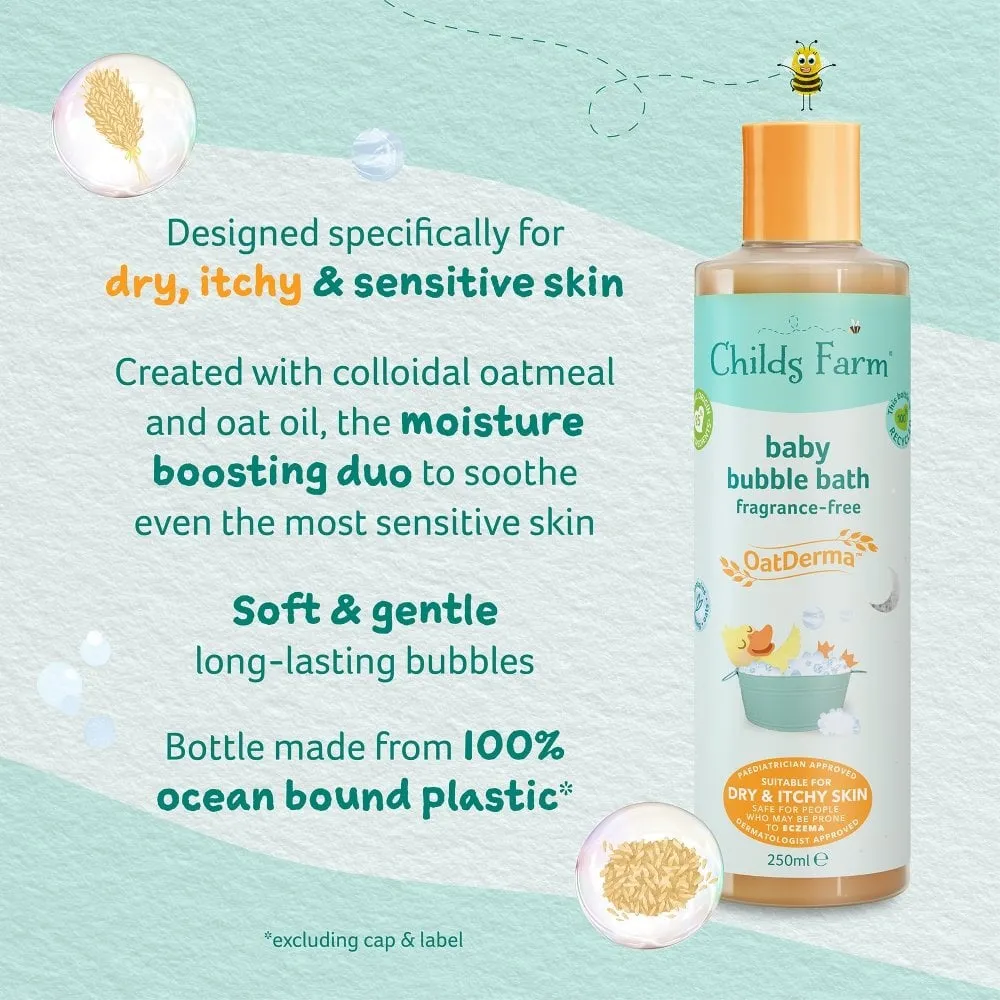 Childs Farm Fragrance-free Baby Oat Derma Bubble Bath 250ml