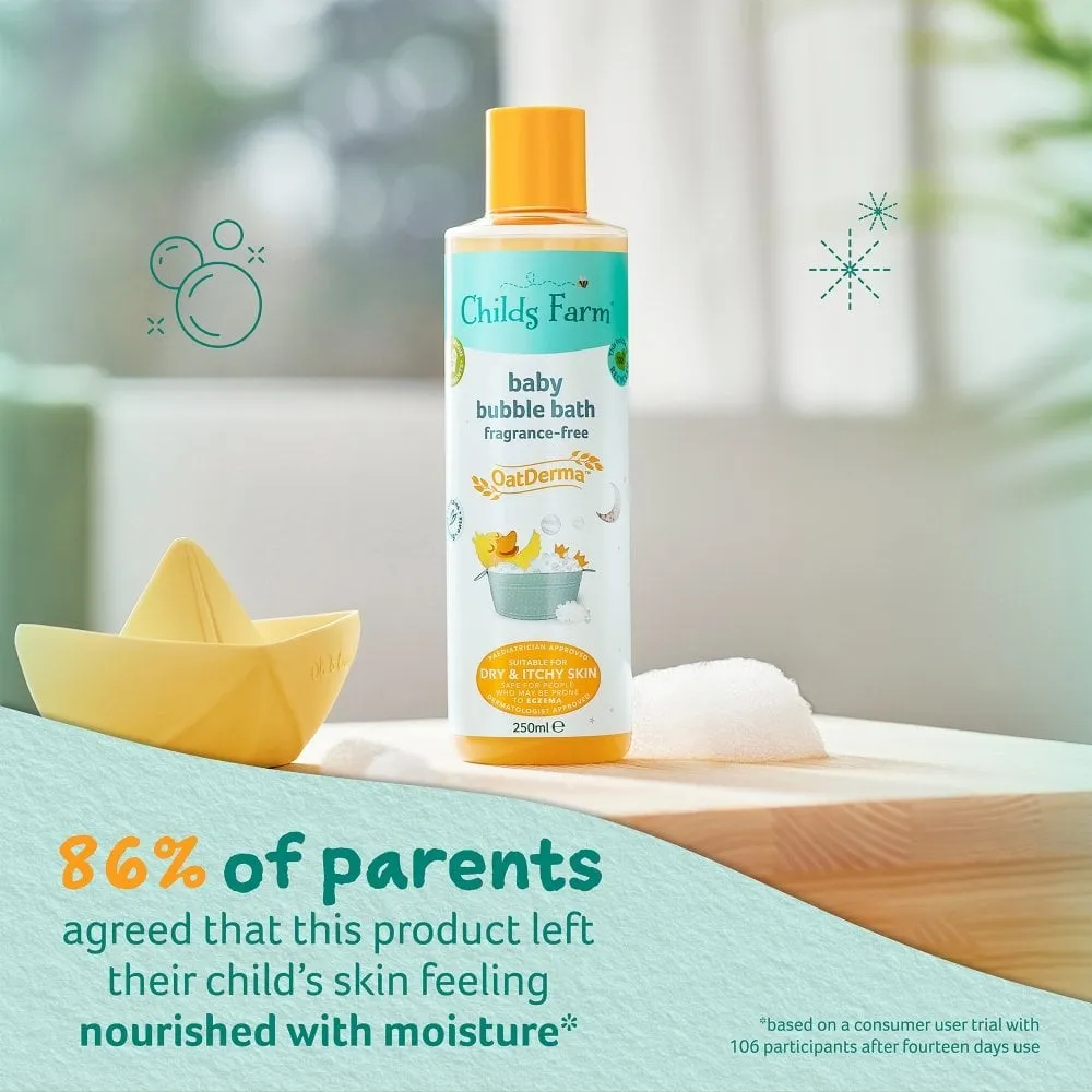 Childs Farm Fragrance-free Baby Oat Derma Bubble Bath 250ml