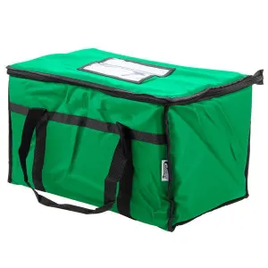 Choice 124FCARRGR 23" x 13" x 15" Insulated Nylon Top Loading Food Delivery Bag - Green