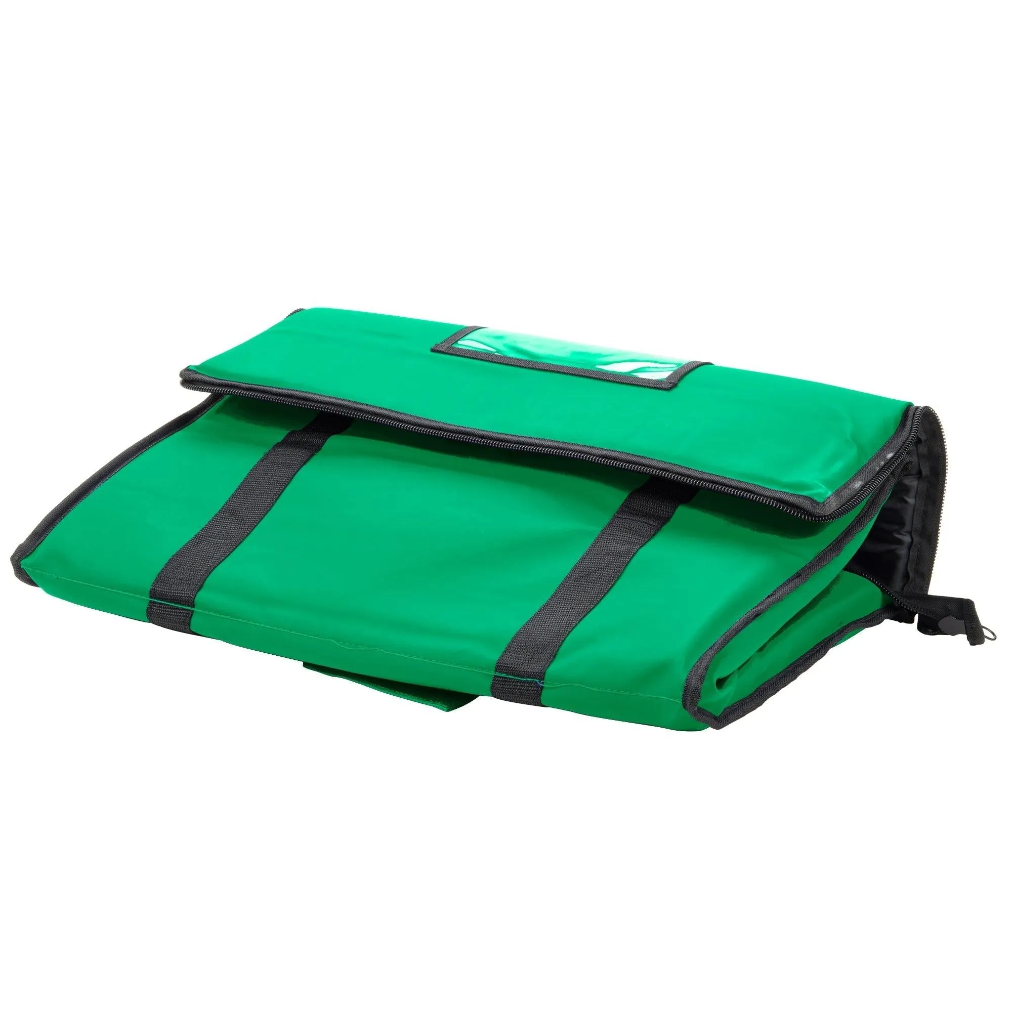Choice 124FCARRGR 23" x 13" x 15" Insulated Nylon Top Loading Food Delivery Bag - Green
