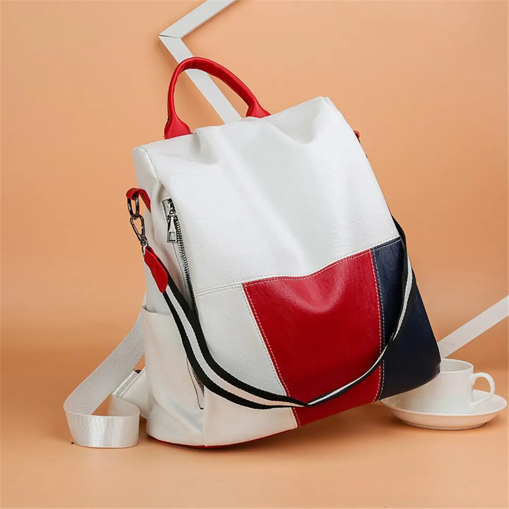 Christmas Gift 2021 New High Quality Leather Women Backpack Anti-Theft Travel Backpack Large Capacity School Bags for Teenage Girls Mochila