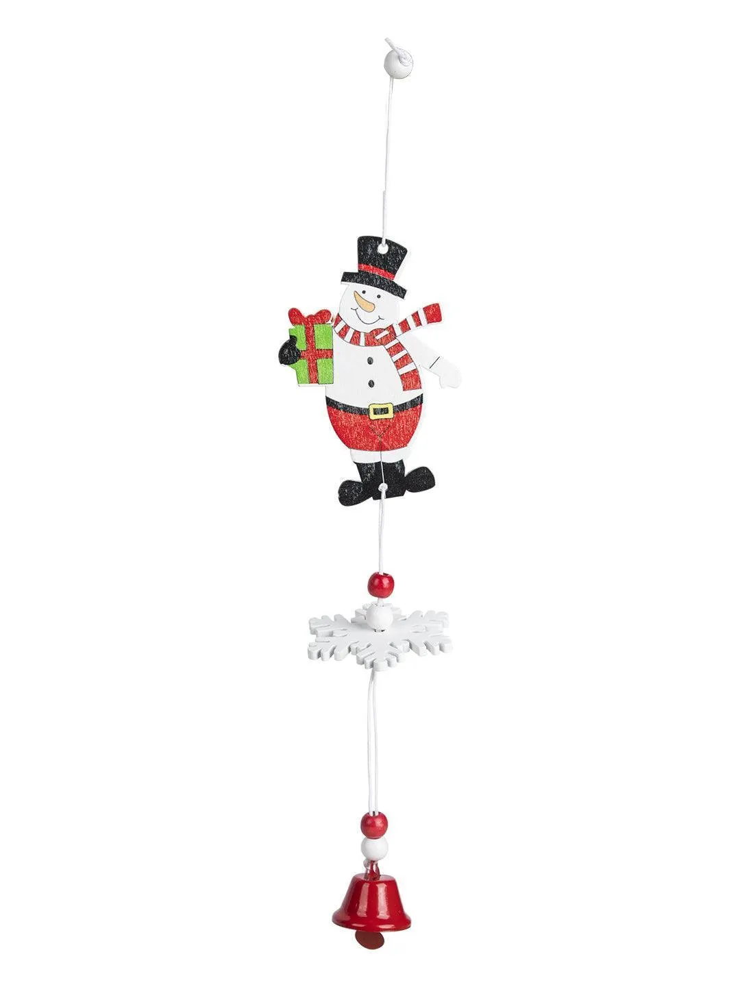 Christmas Hanging Ornaments With Bell Set Of 4 Pcs - Assorted Design