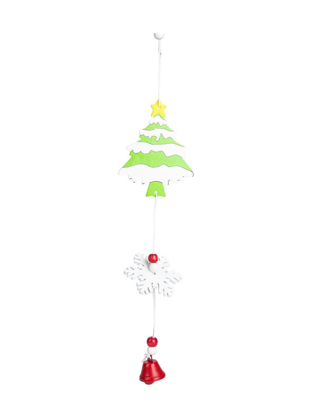 Christmas Hanging Ornaments With Bell Set Of 4 Pcs - Assorted Design
