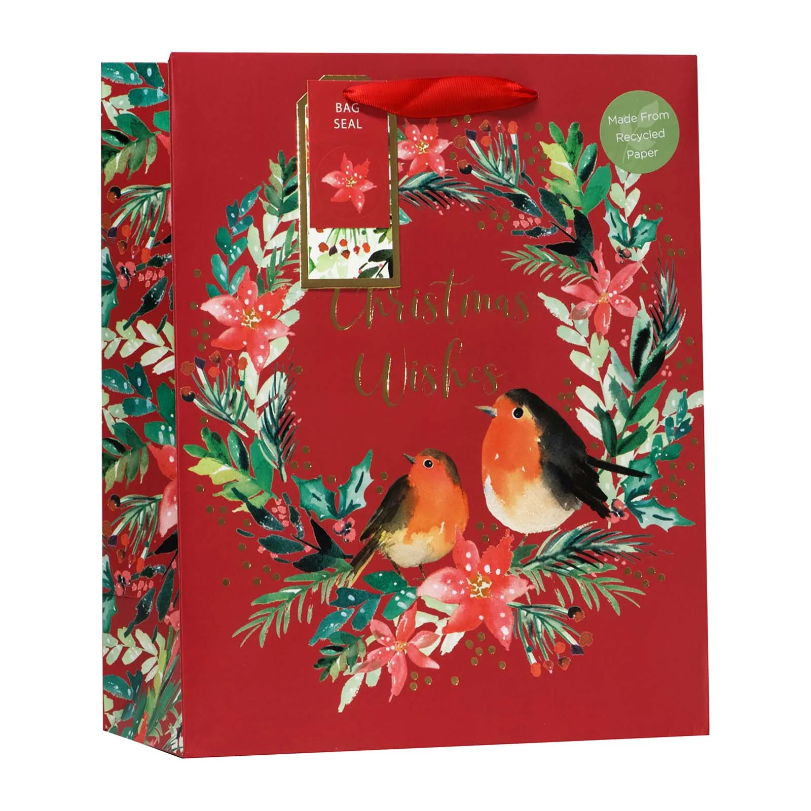 Christmas Season's Traditions Wreath Gift Bag