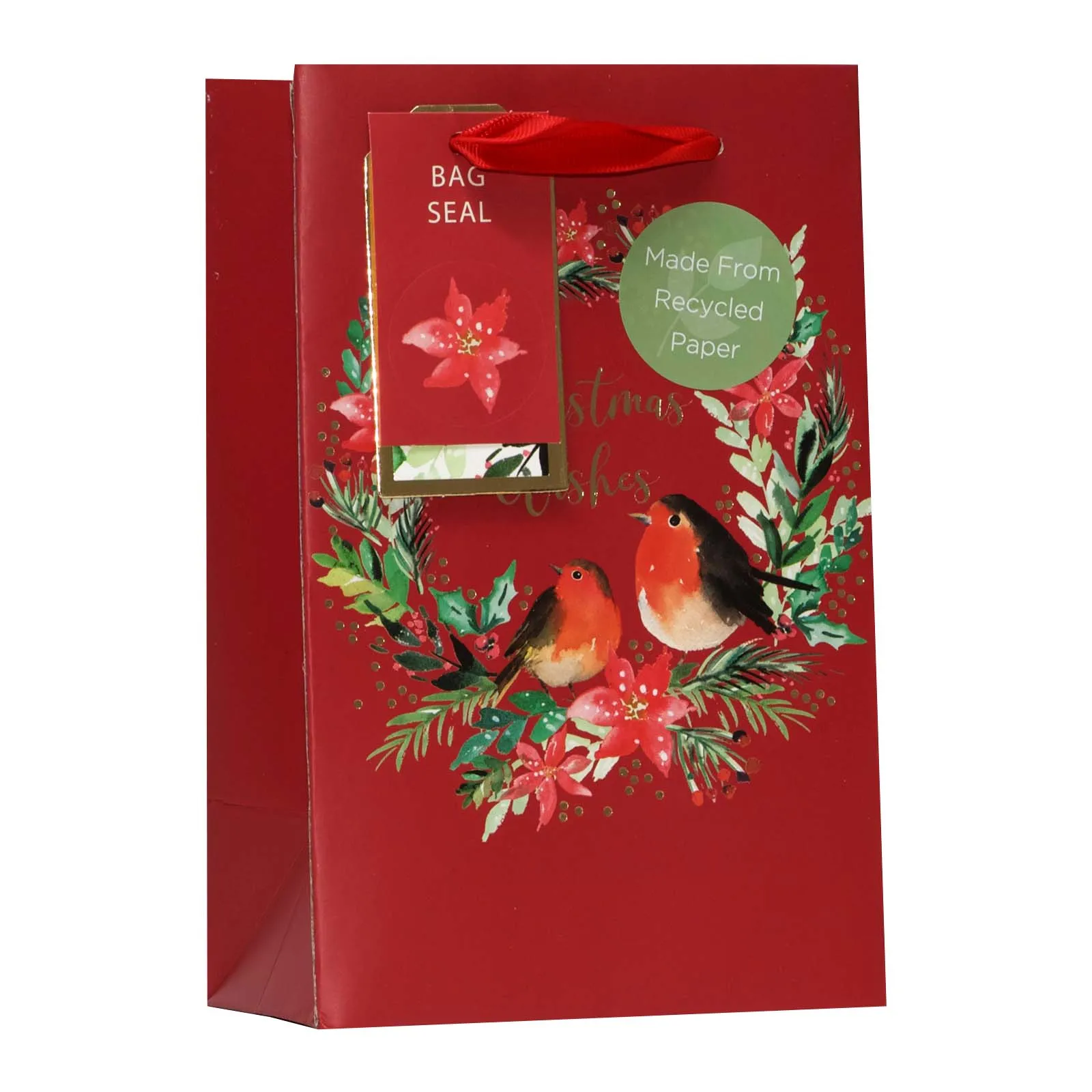 Christmas Season's Traditions Wreath Gift Bag