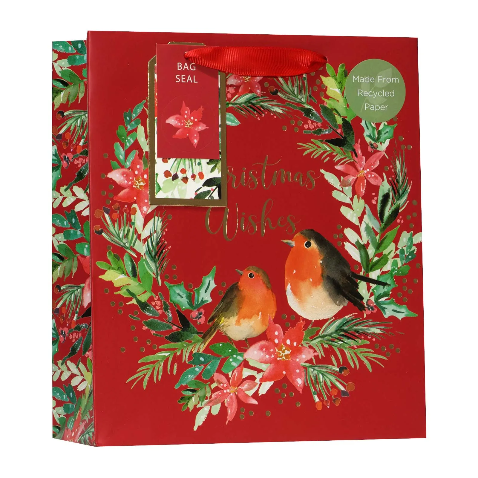 Christmas Season's Traditions Wreath Gift Bag