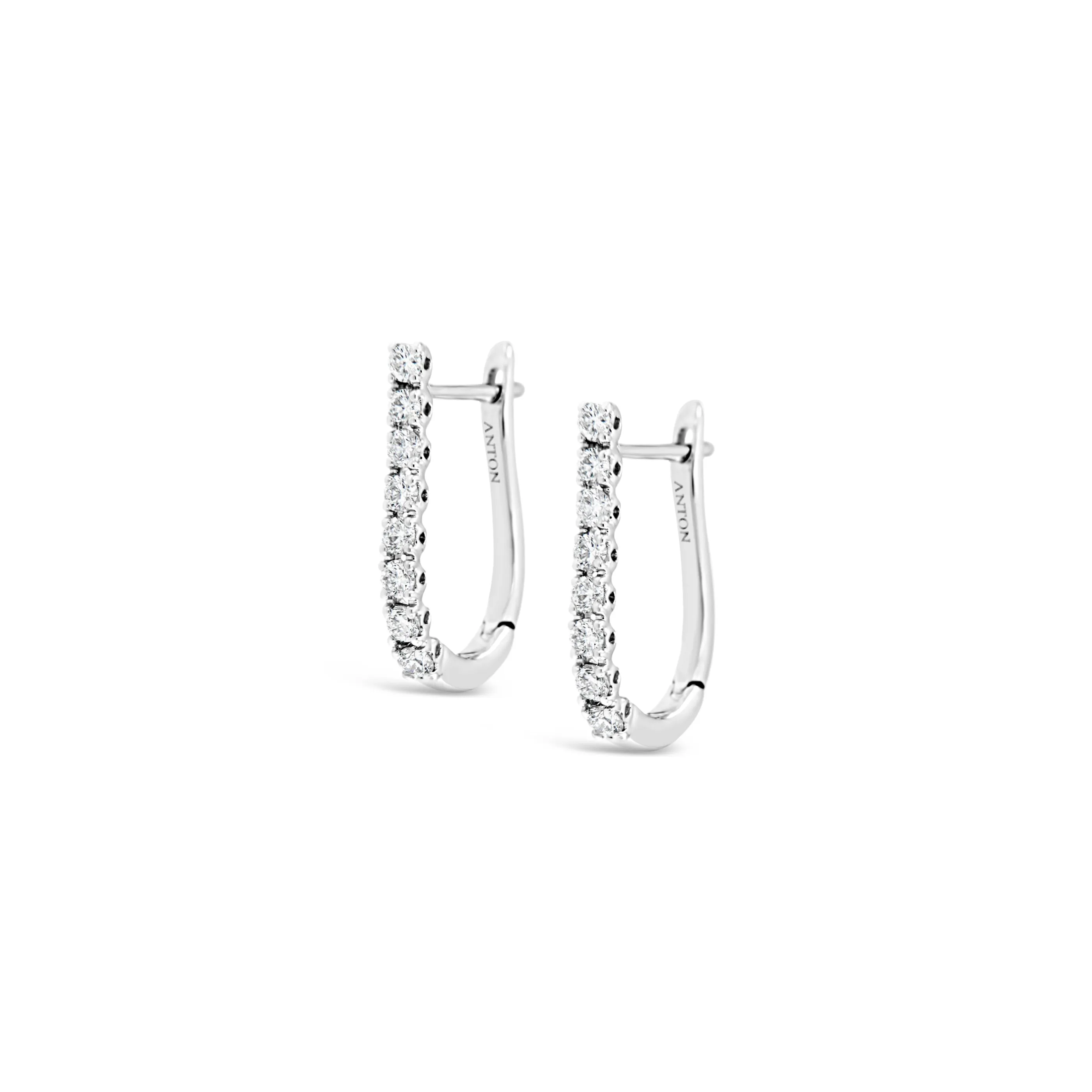Classic Brilliant Huggies | White Gold