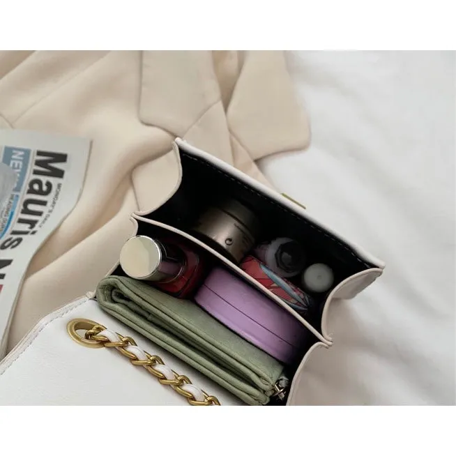 Classic Quilted Vegan Leather Mini Handphone Chain Bag