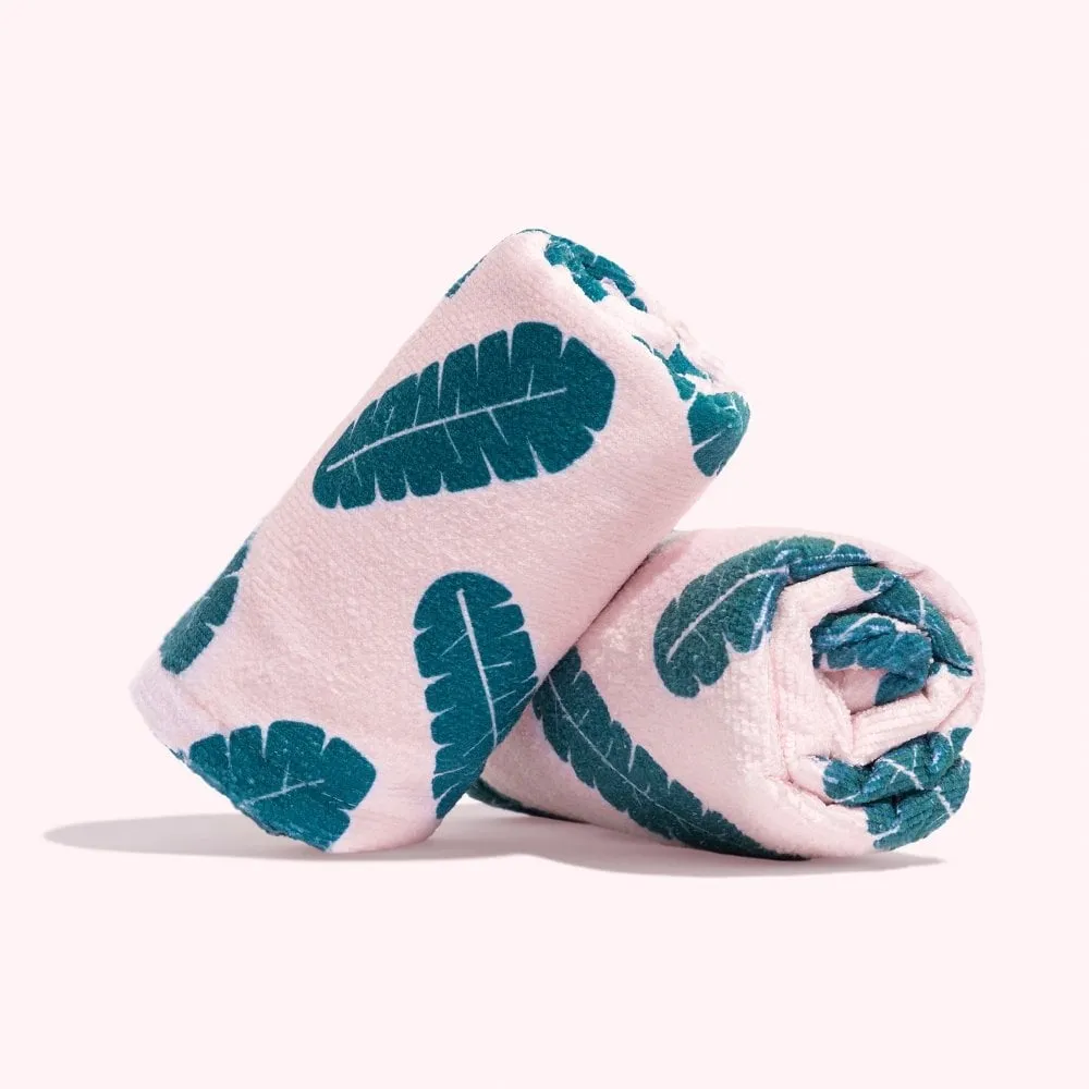 Coco & Eve Microfibre Towel Wrap Leaf