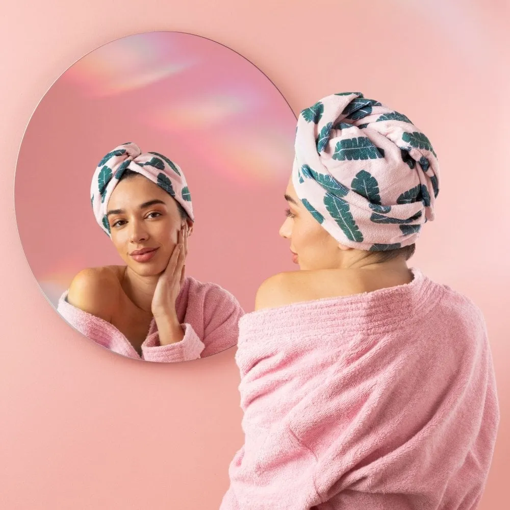 Coco & Eve Microfibre Towel Wrap Leaf