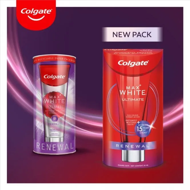 Colgate Max White Ultimate Renewal Toothpaste Duo 2 x 75ml
