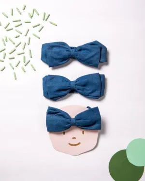 Cotton Denim Headwrap for Babies
