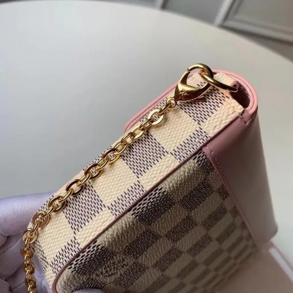Damier Azur Canvas Pochette Felicie Chain Wallet Bag N60235 2019