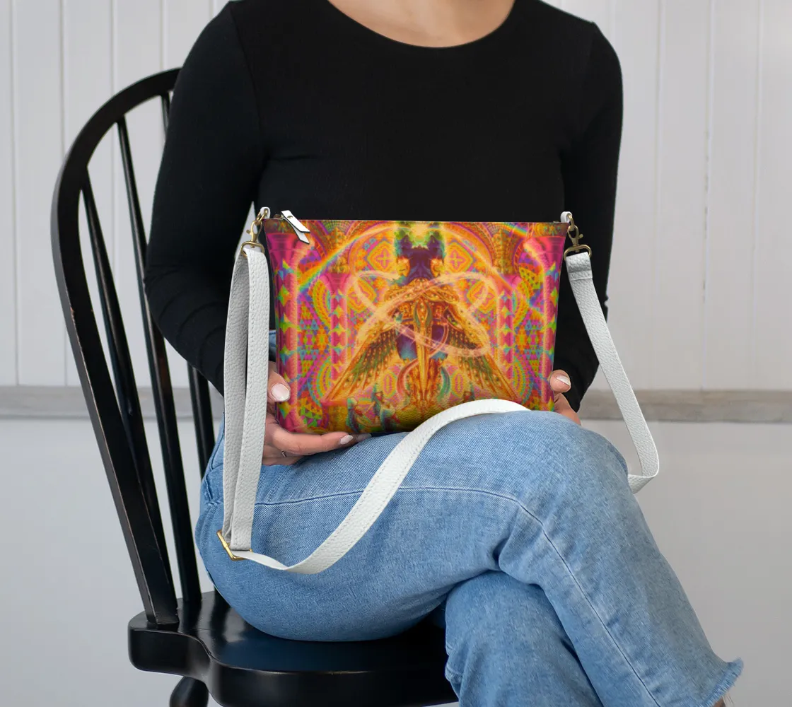 DEATH BY ASTONISHMENT VEGAN LEATHER CORSSBODY PURSE | SALVIA DROID
