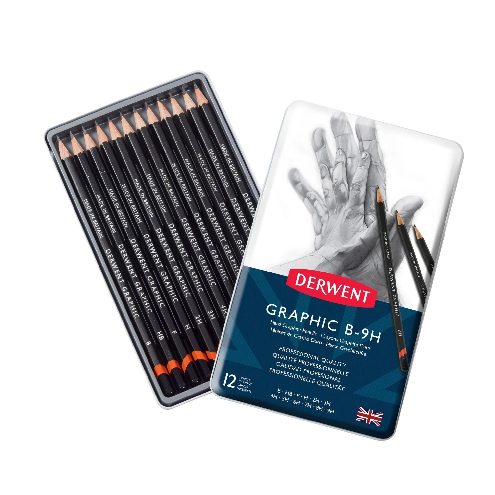 Derwent Graphic Hard Sketching Pencils - Set of 12