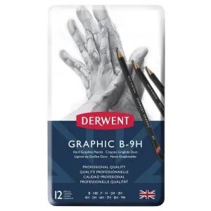 Derwent Graphic Hard Sketching Pencils - Set of 12