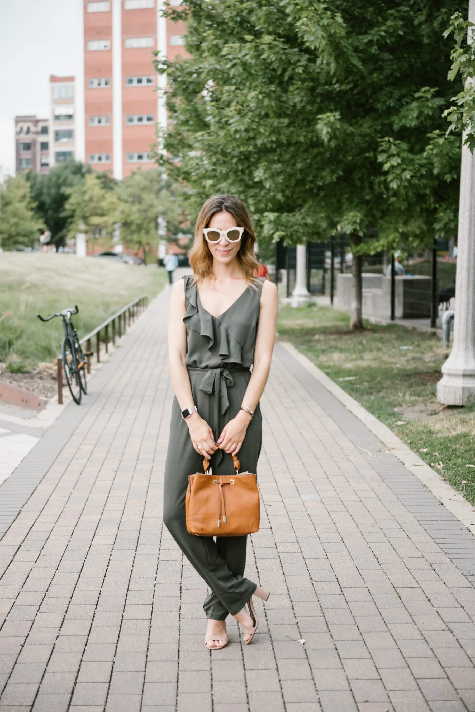 Devon Square Satchel in Cognac