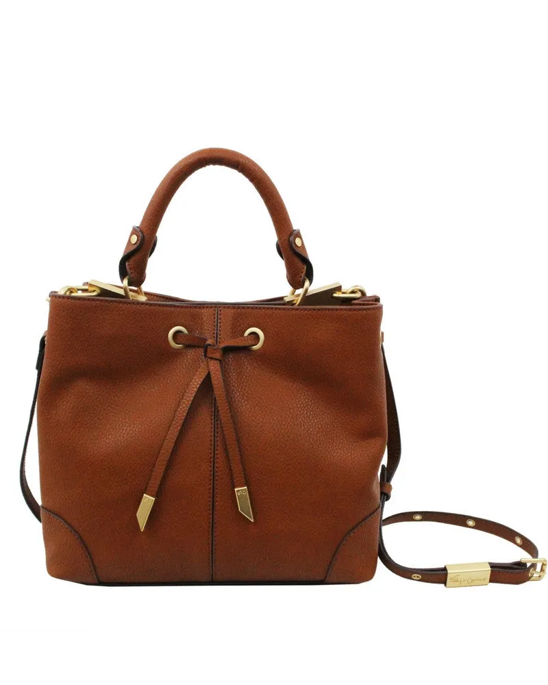 Devon Square Satchel in Cognac