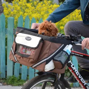 Dog Bicycle Carrier Pet Bike Removable Basket