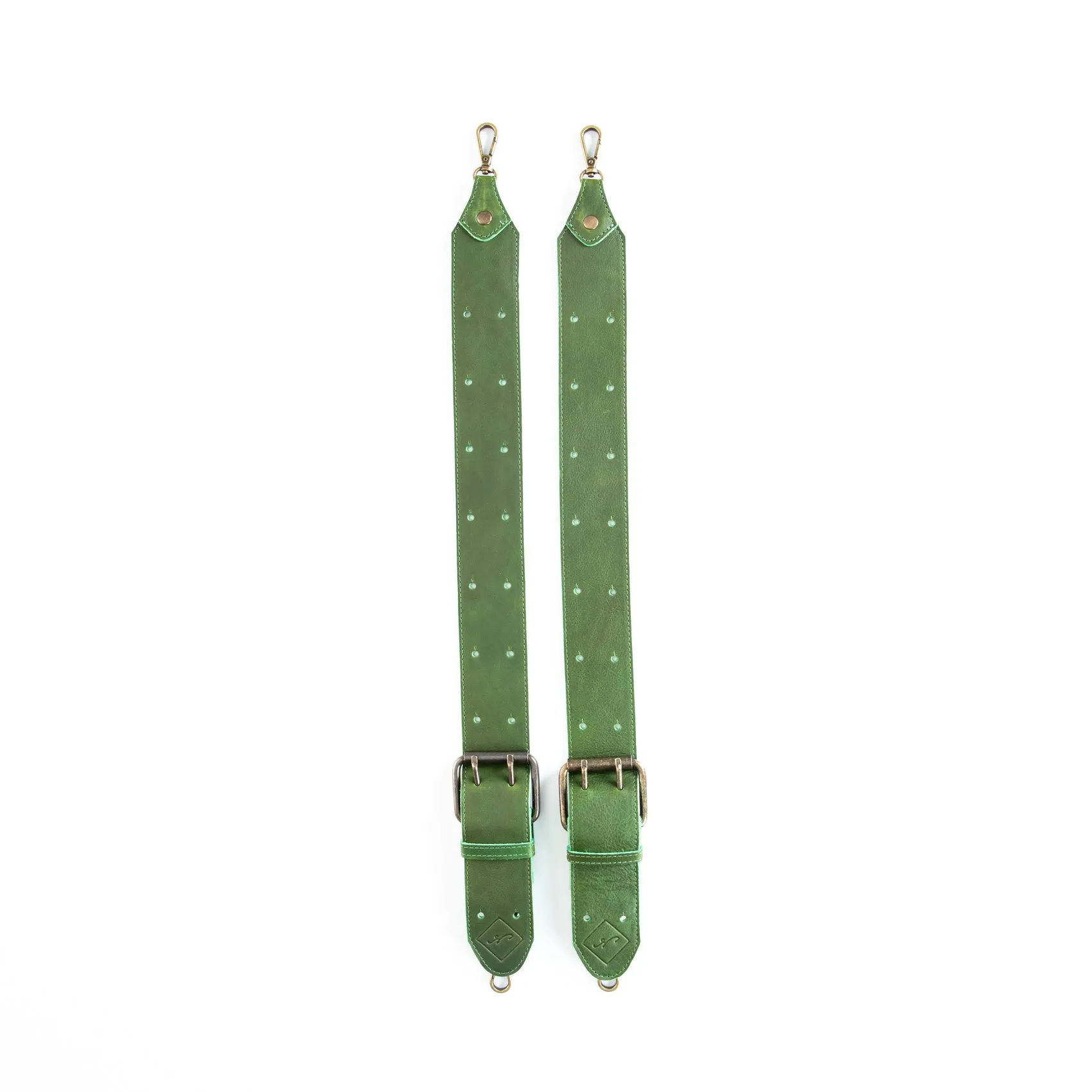 DOUBLE BUCKLE BACKPACK STRAP SET - EMERALD