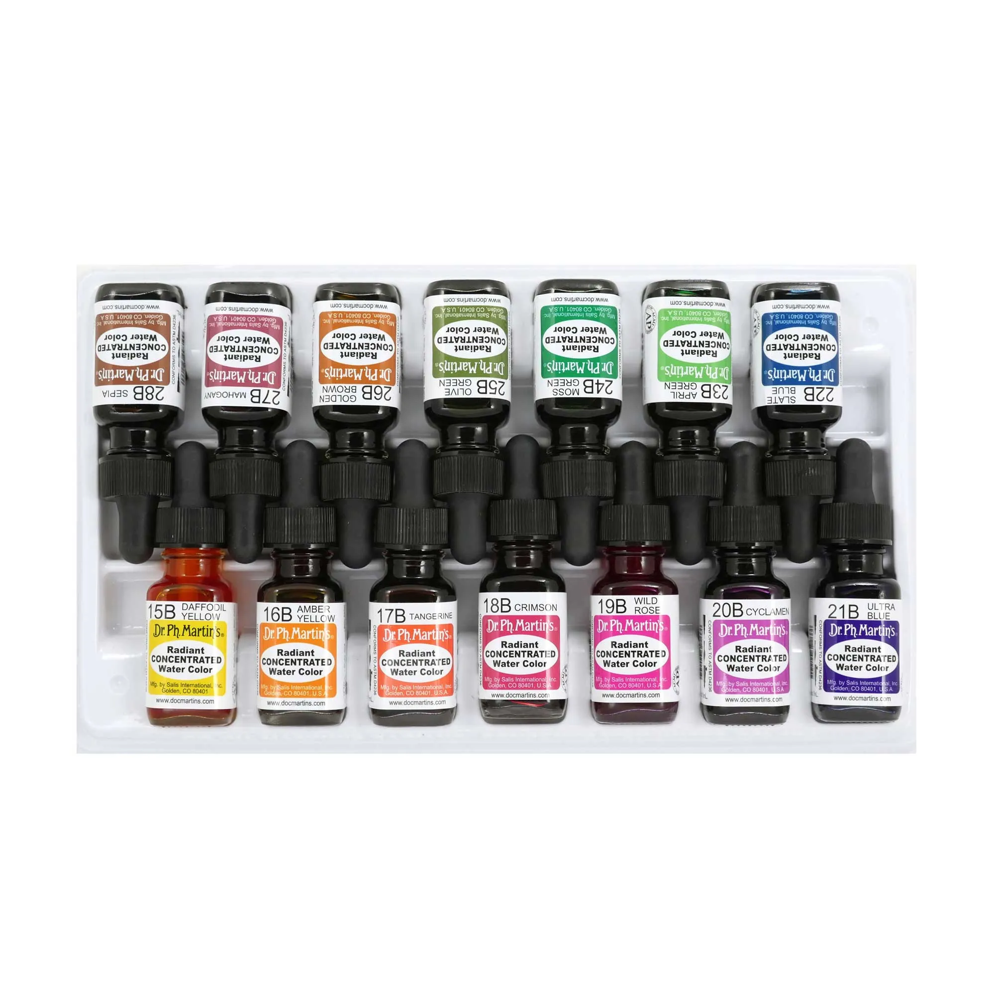 Dr. Ph. Martin's Radiant Concentrated Watercolour Ink - Set B