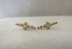 Eight Droplet Diamond Studs