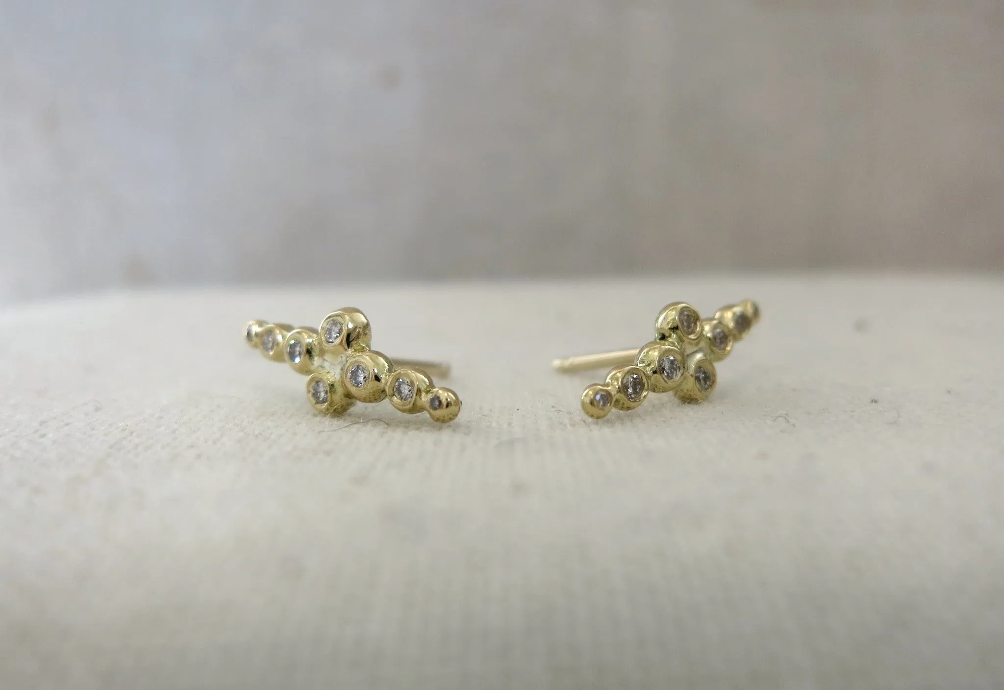 Eight Droplet Diamond Studs