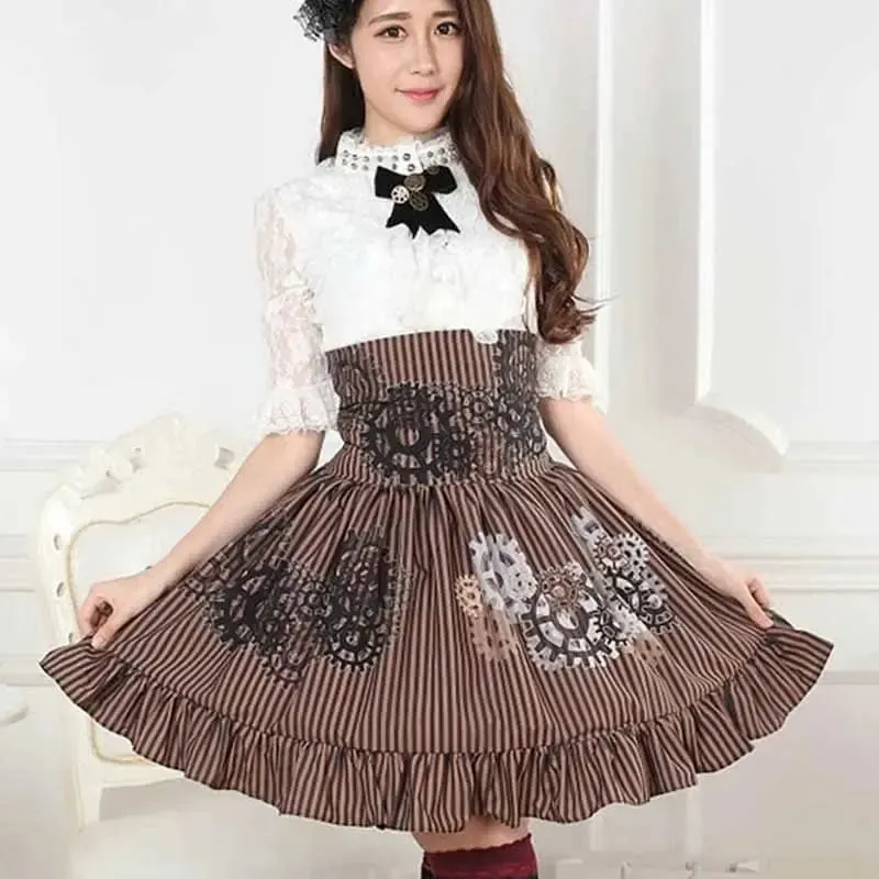 Elegant Lace Preppy Lolita June Skirt for Fashion-Forward Women