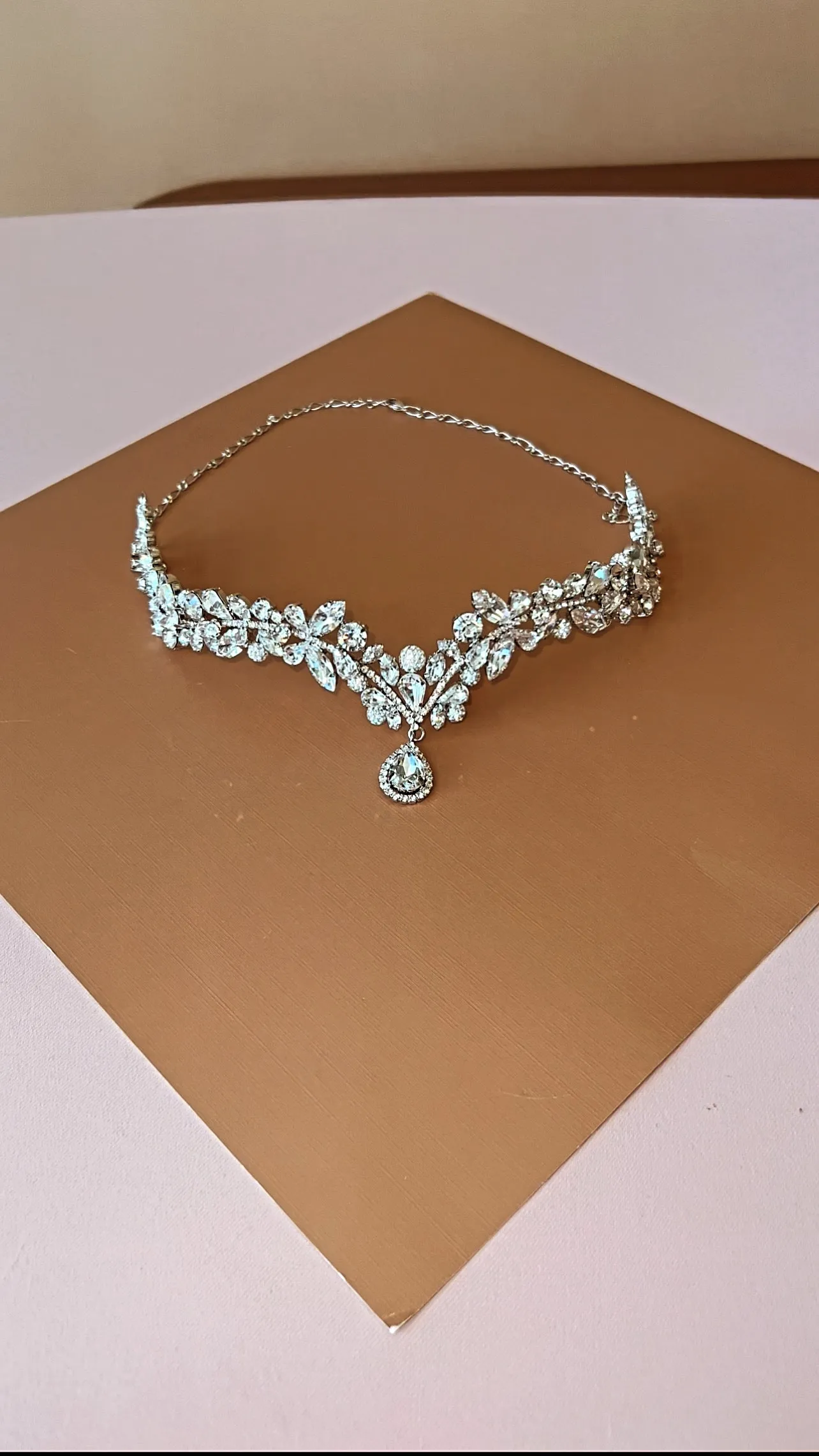Ellee Real Bride Adorned with ZOE Wedding Forehead Jewelry