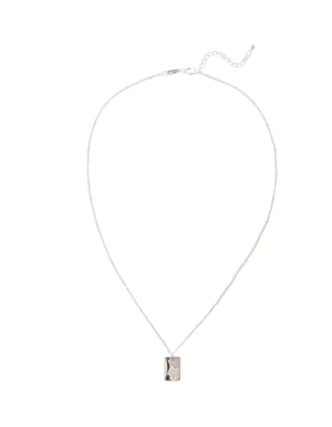 Elly Lou January Flower Necklace- Silver