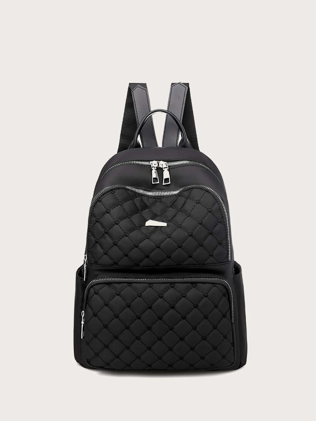 Embroidery Design Quilted Backpack