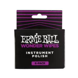 Ernie Ball Wonder Wipes Instrument Polish 6 Pack