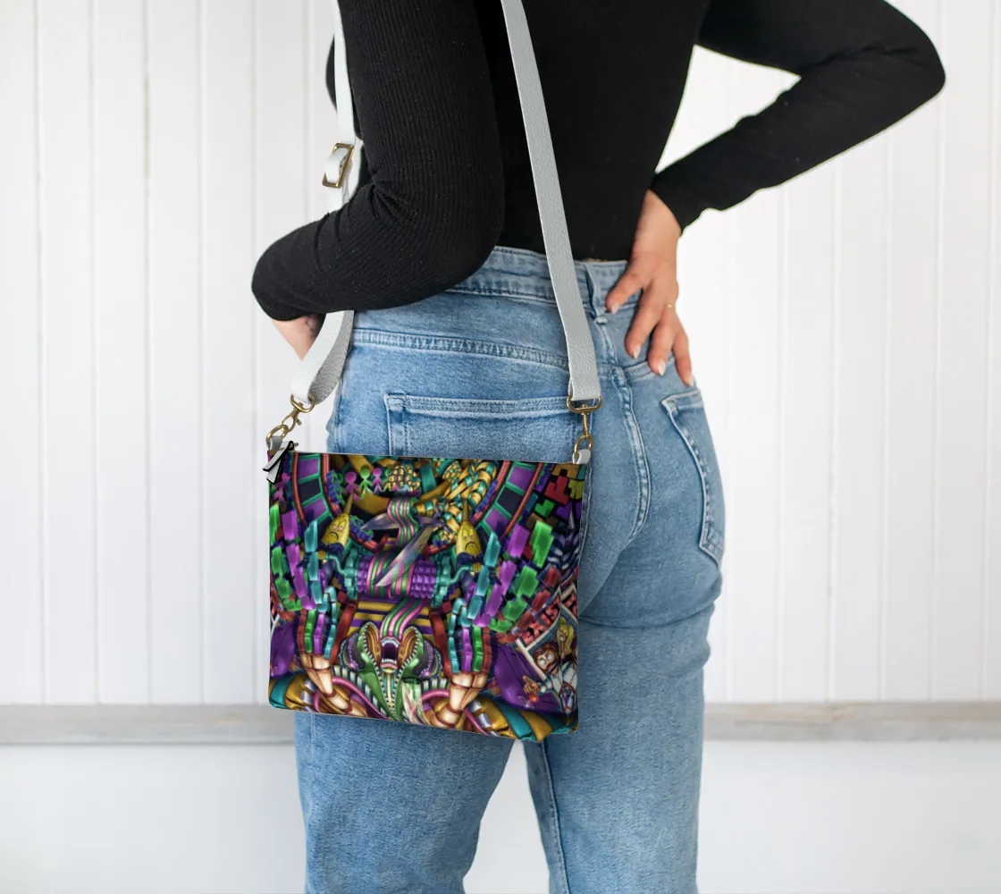 EXIST LEATHER CORSSBODY PURSE | SALVIA DROID