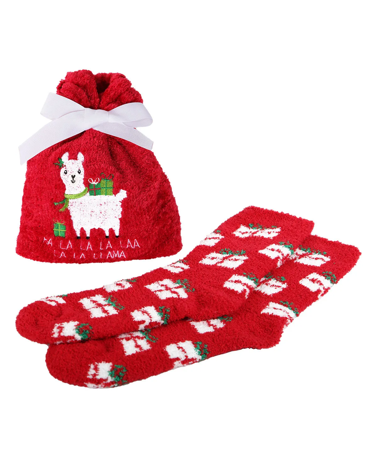 Fa La La Llama Cozy Socks & Gift Bag Set