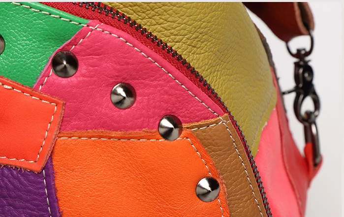 Fashion Colorful Leather Backpack for Women 1308