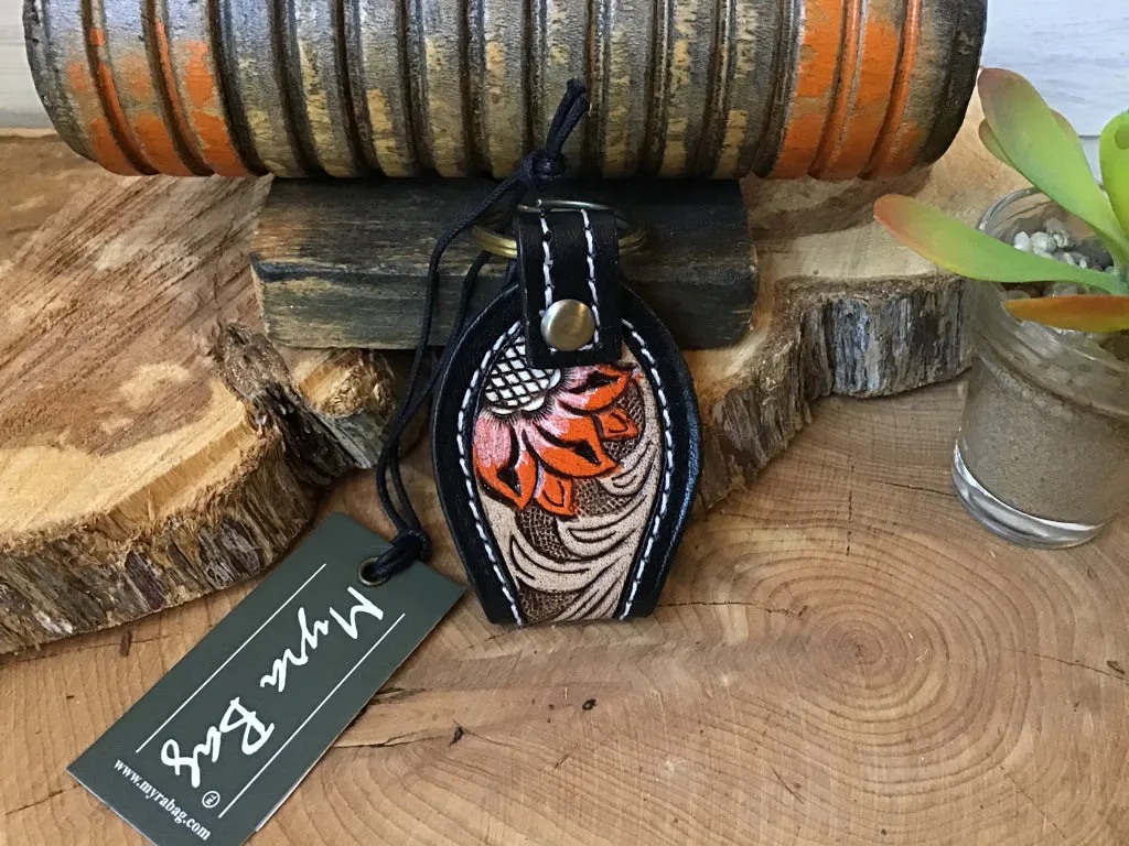 Floral Steerhead Key Chain Key Fob
