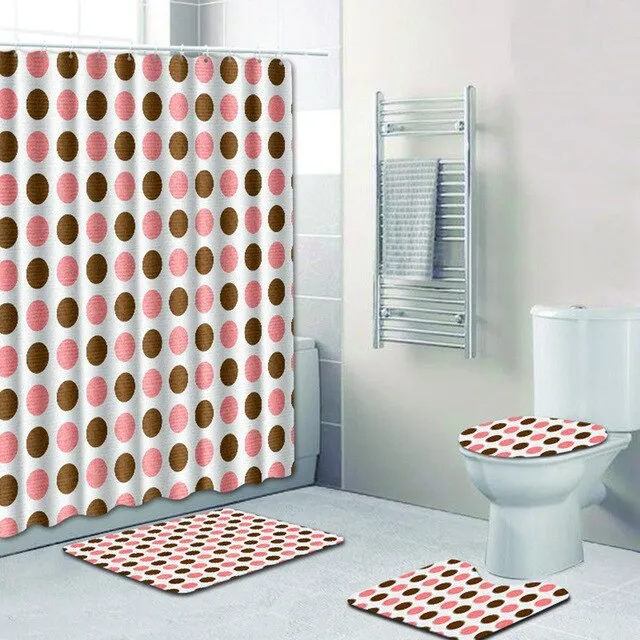 Free Shipping 4pcs Banyo Paspas Bathroom Carpet Toilet Bath Mats Set Green Tapis Salle De Bain Alfombra Bano Tapete Banheiro
