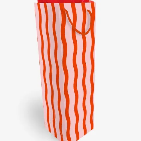 Fussy Stripe Wine Gift Bag