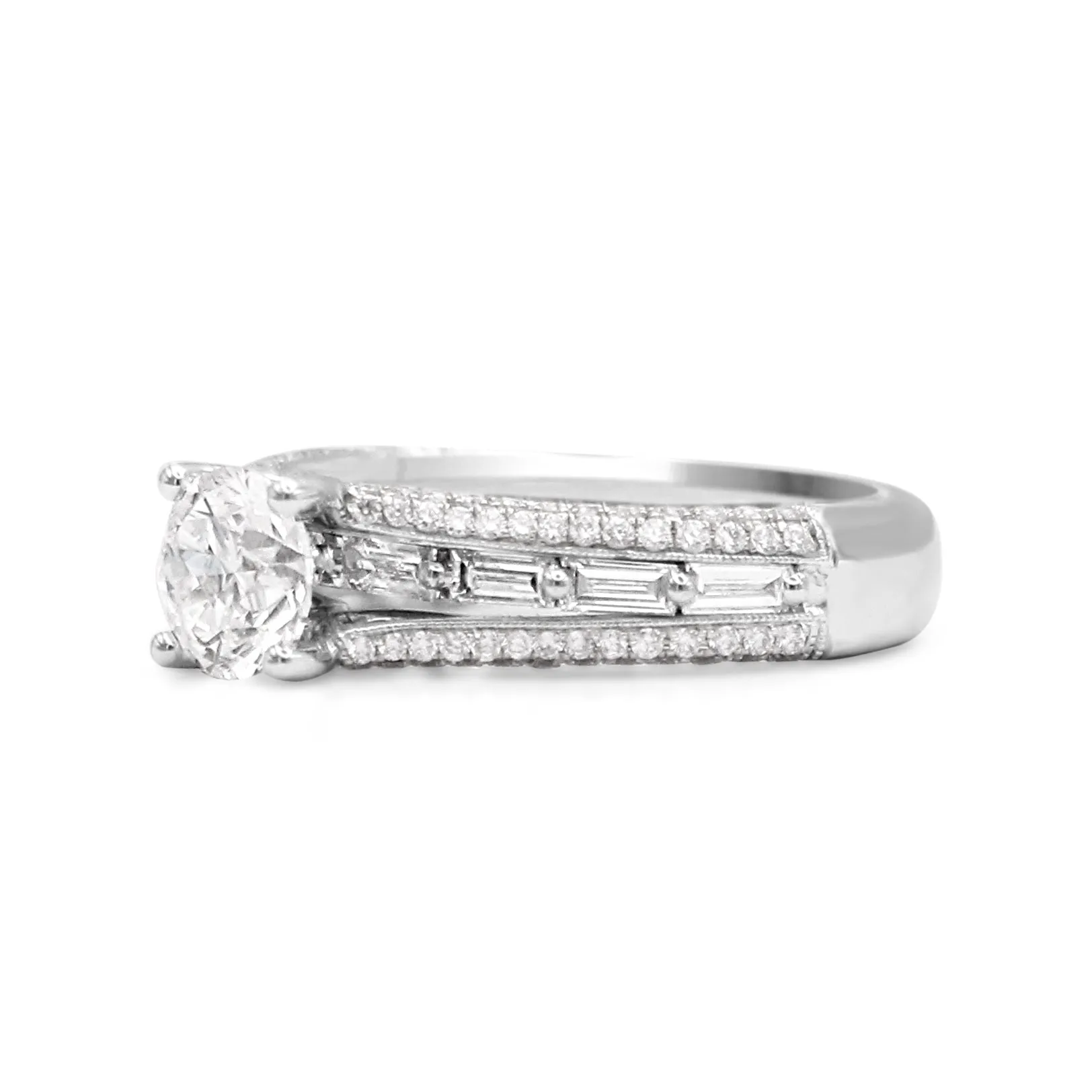 GIA Certificated Solitaire Round Brilliant Cut Diamond Ring