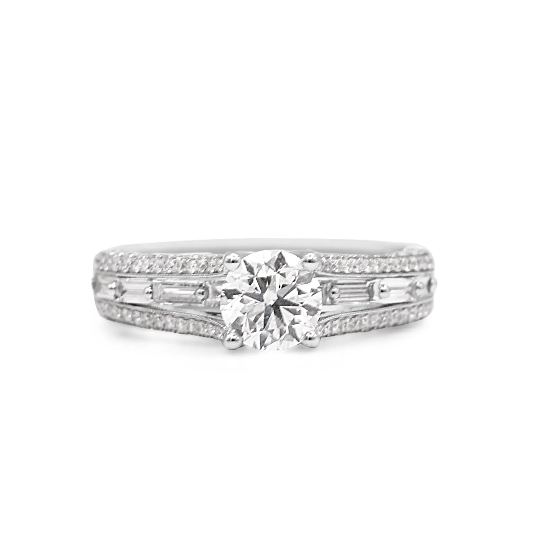 GIA Certificated Solitaire Round Brilliant Cut Diamond Ring