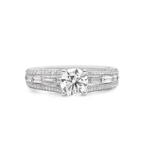 GIA Certificated Solitaire Round Brilliant Cut Diamond Ring