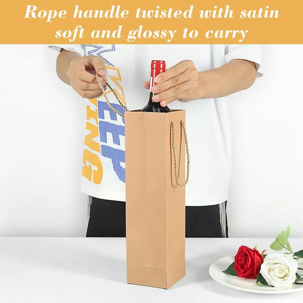 Gift Bottle Bag Kraft 39x12x9cm