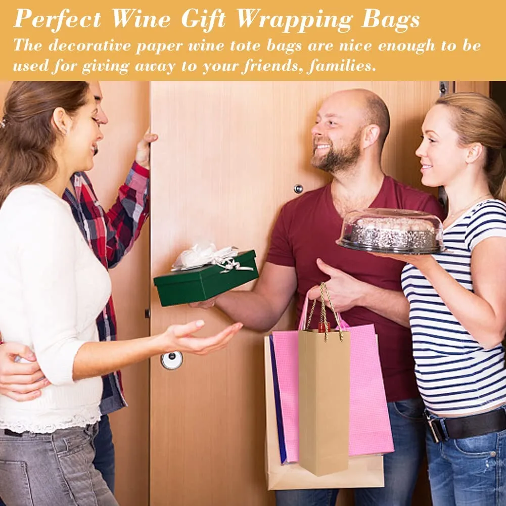 Gift Bottle Bag Kraft 39x12x9cm